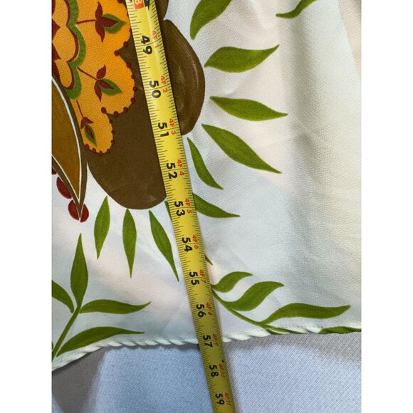 RUNVS Women's Long Maxi Dress Size S Multi Leaf Patchwork Sleeveless Back Tie - Picture 12 of 13